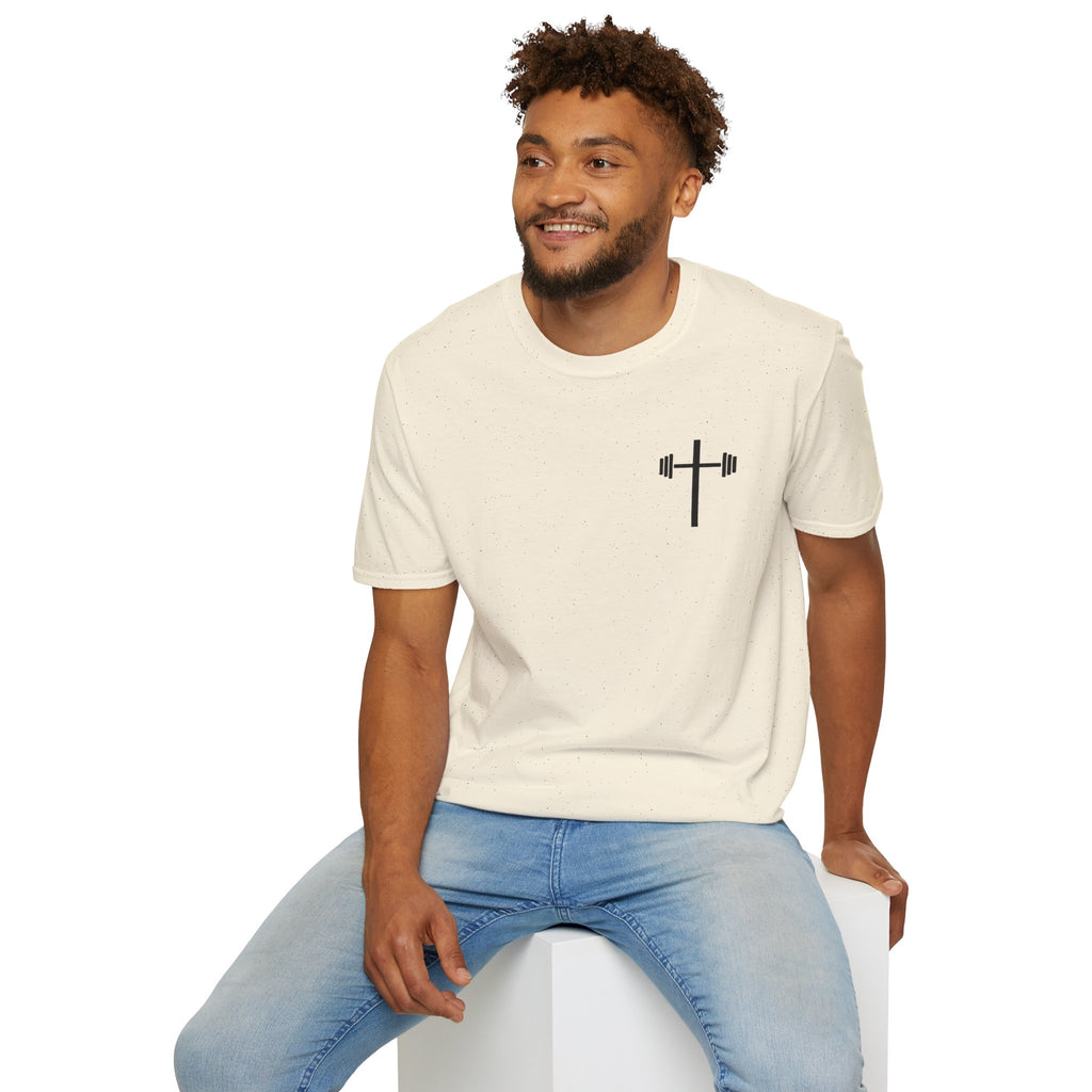 Jesus Strong Cross Barbell T-Shirt