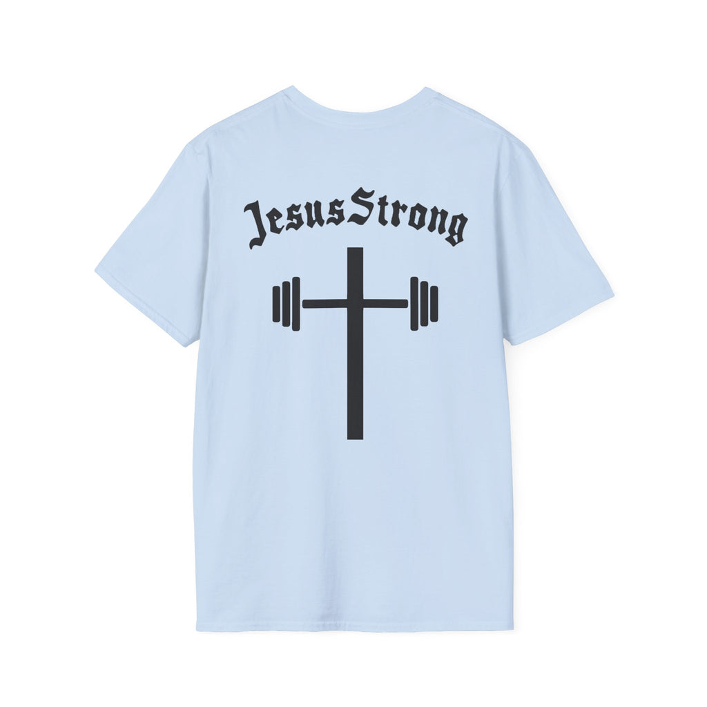 Jesus Strong Cross Barbell T-Shirt