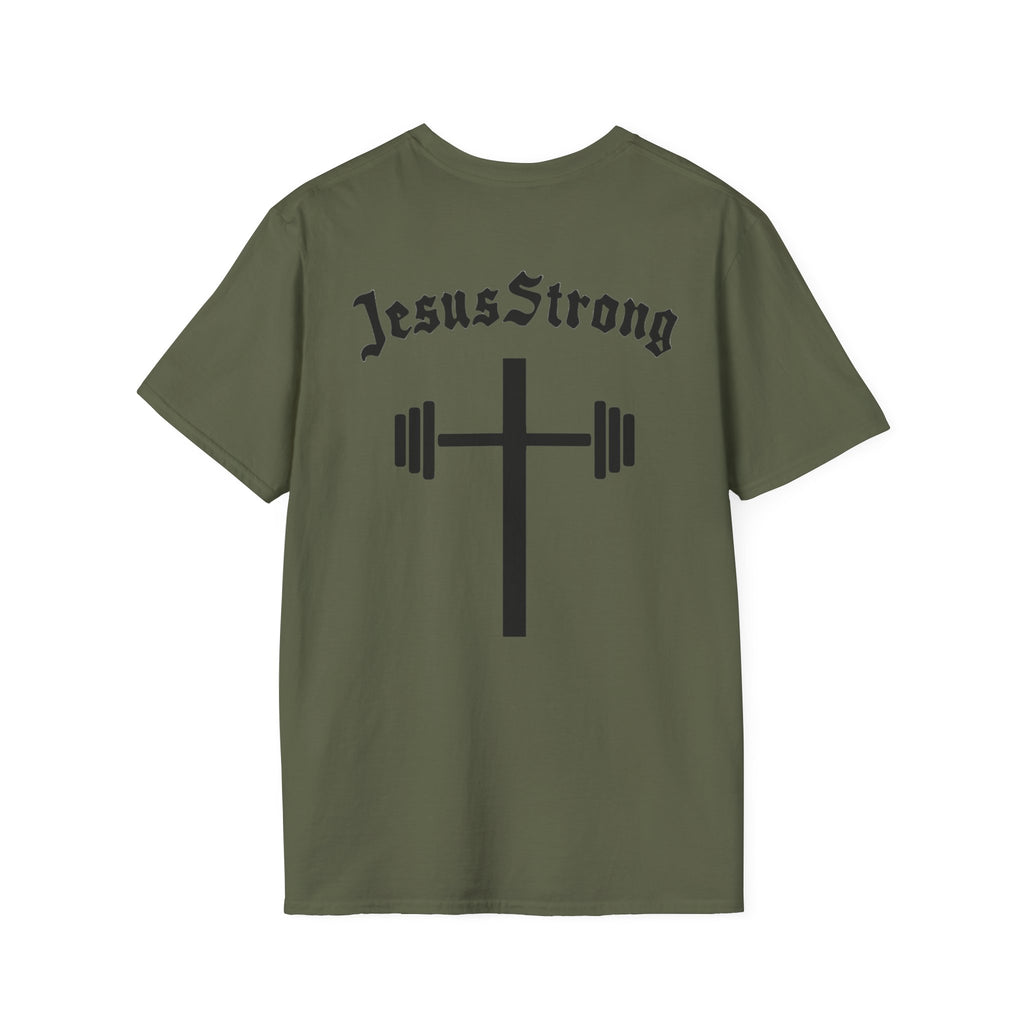 Jesus Strong Cross Barbell T-Shirt