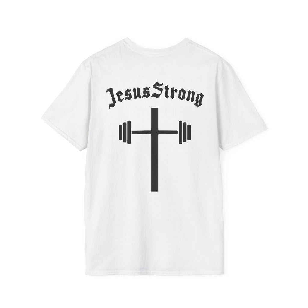 Jesus Strong Cross Barbell T-Shirt