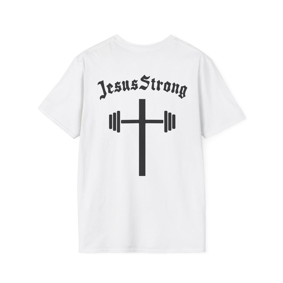 Jesus Strong Cross Barbell T-Shirt