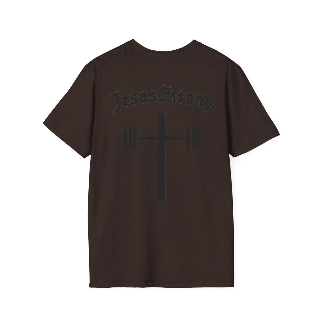 Jesus Strong Cross Barbell T-Shirt