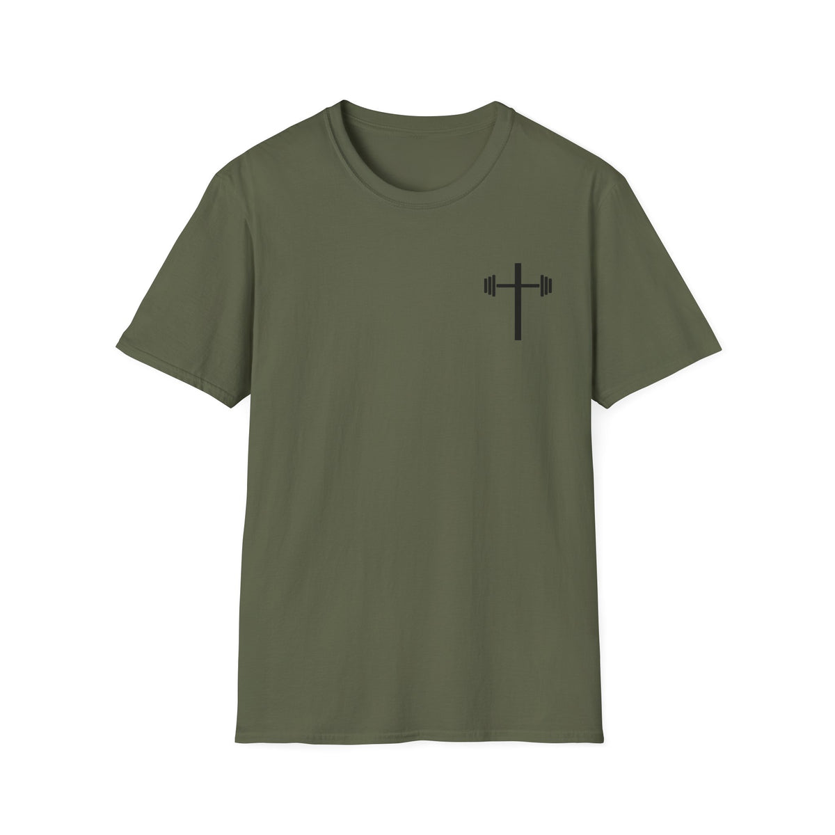 Jesus Strong Cross Barbell T-Shirt
