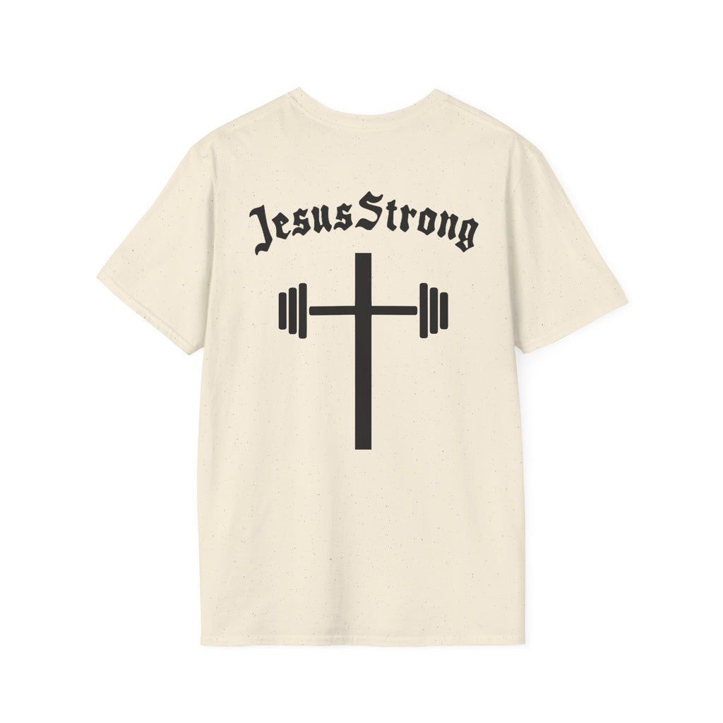 Jesus Strong Cross Barbell T-Shirt