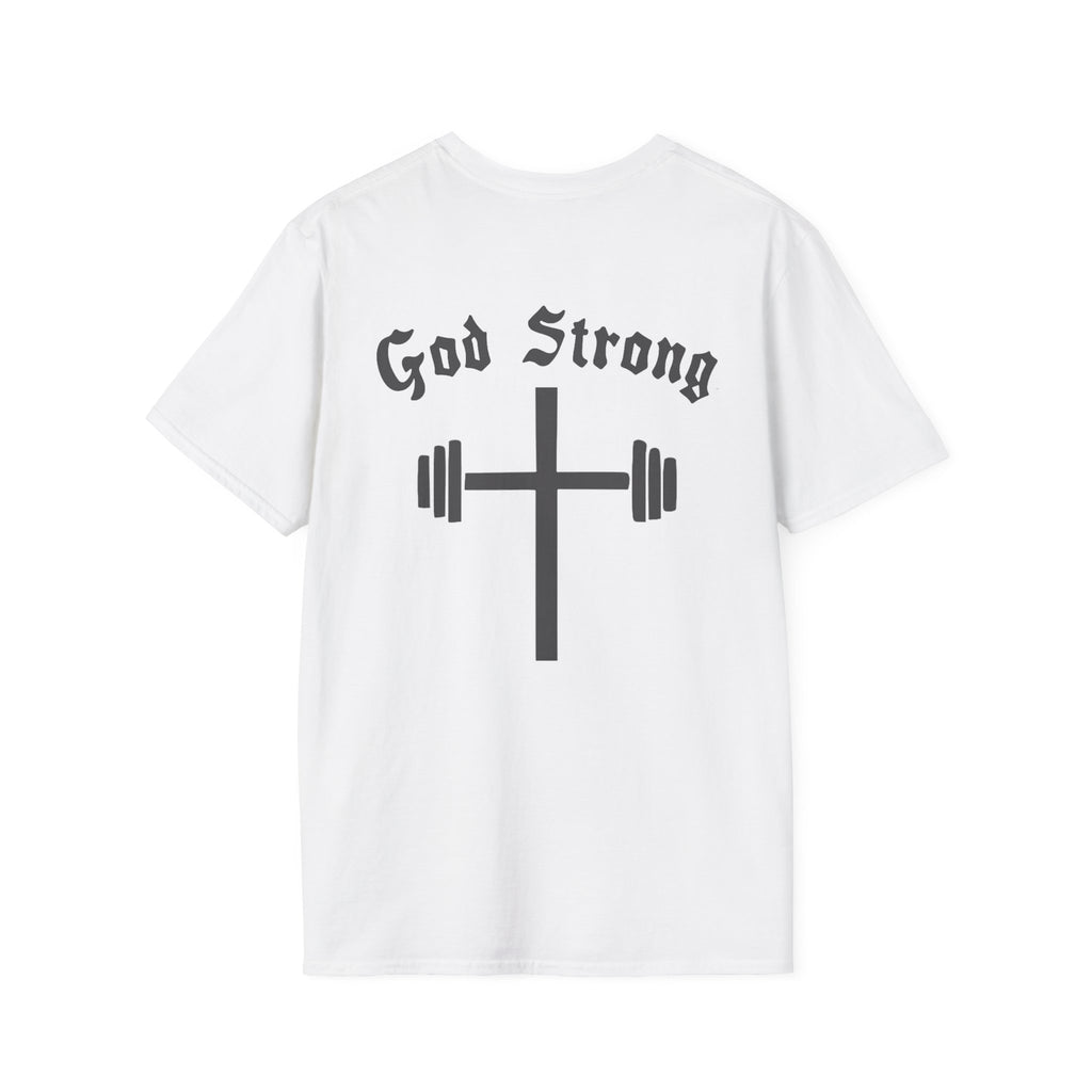 God Strong Cross Weightlifting T-Shirt