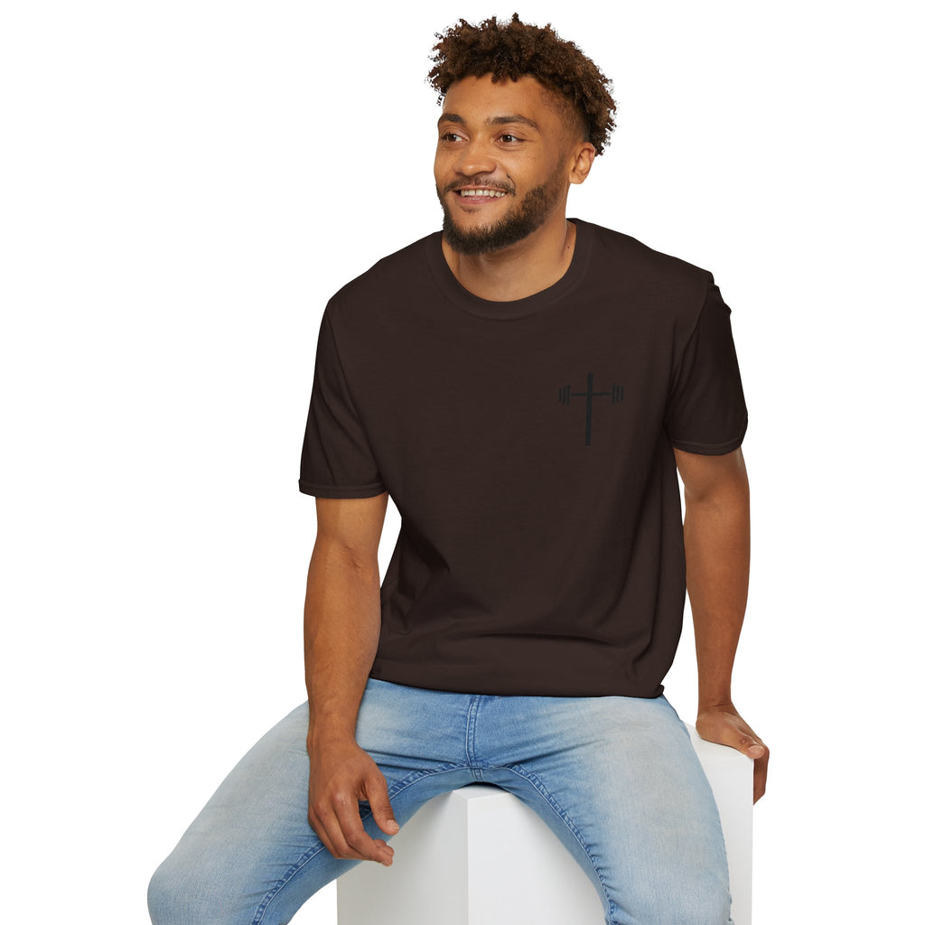 Jesus Strong Cross Barbell T-Shirt
