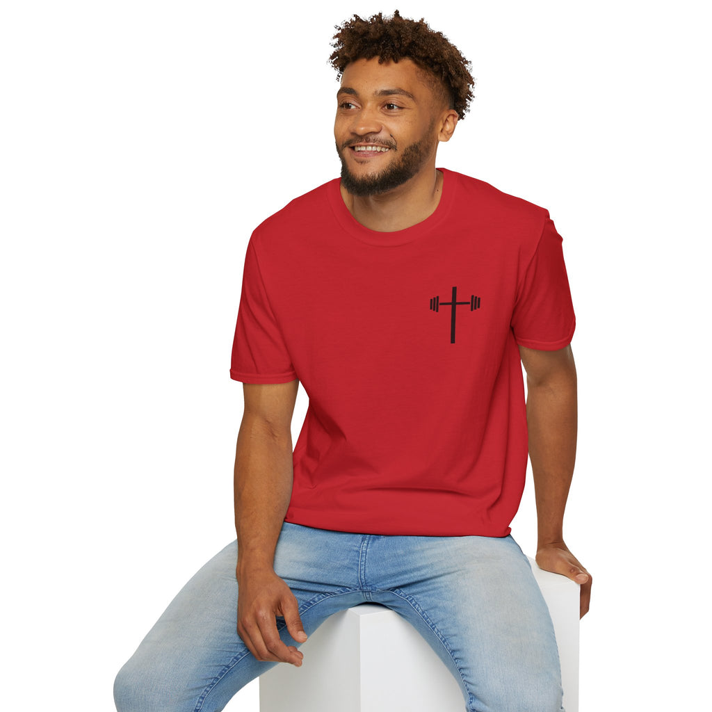 Jesus Strong Cross Barbell T-Shirt