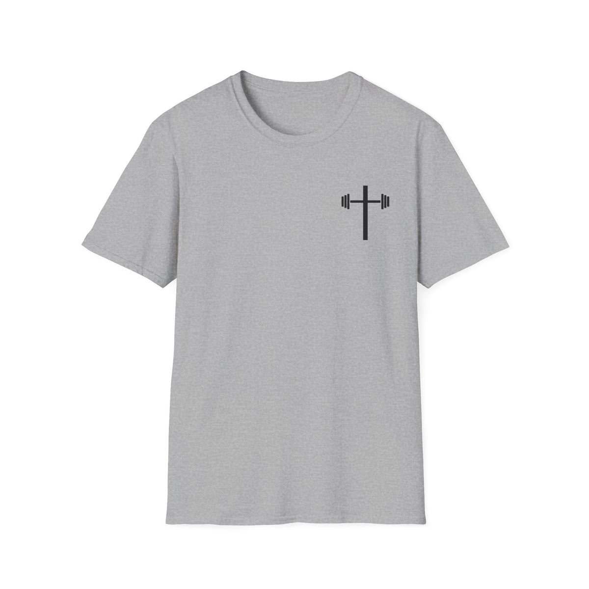 Jesus Strong Cross Barbell T-Shirt