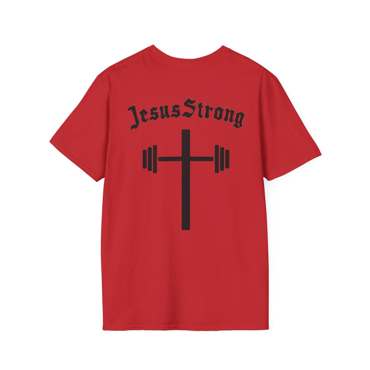 Jesus Strong Cross Barbell T-Shirt