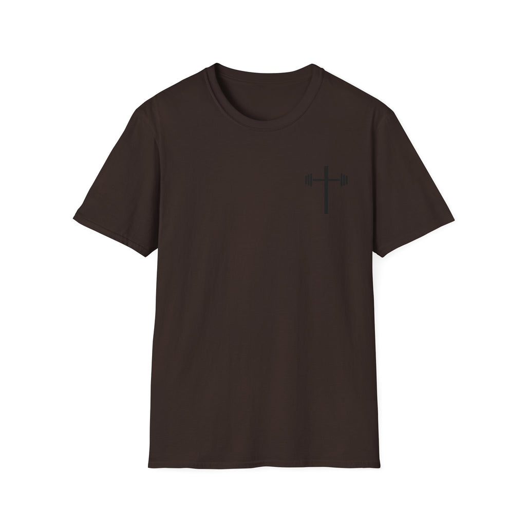 Jesus Strong Cross Barbell T-Shirt